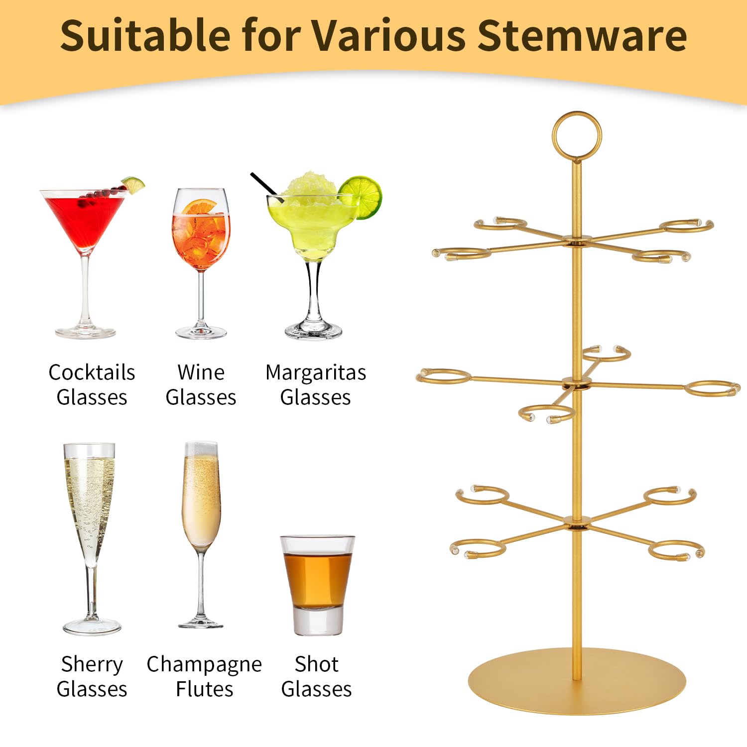 QPIX Champagne Tower - 12 Glass Holder for Parties -9 QPIX Champagne Tower - 12 Glass Holder for Parties -9