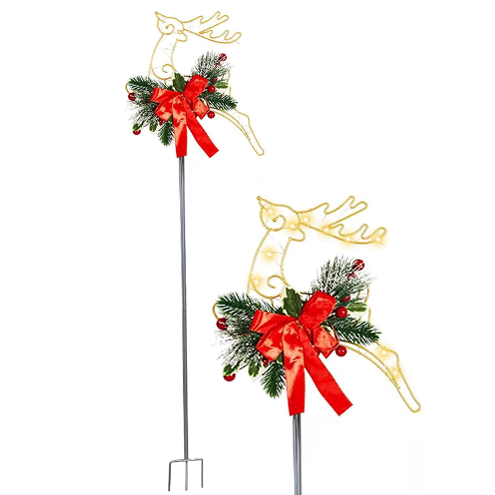 Cerfs Lumineux Extérieurs de Noël : Élan LED Étanche pour Jardin et Allée