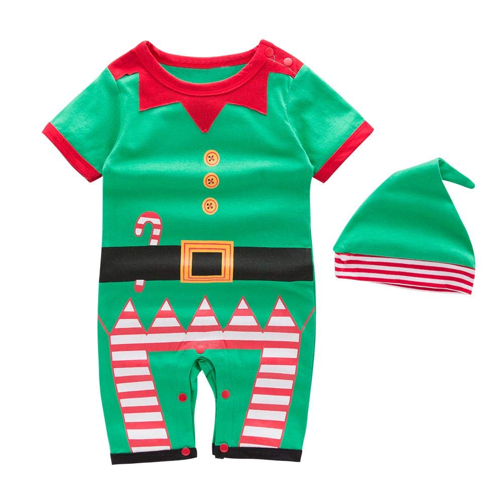 ELSKY Unisex Baby Holiday Elf Long/Short Sleeved Costume Romper