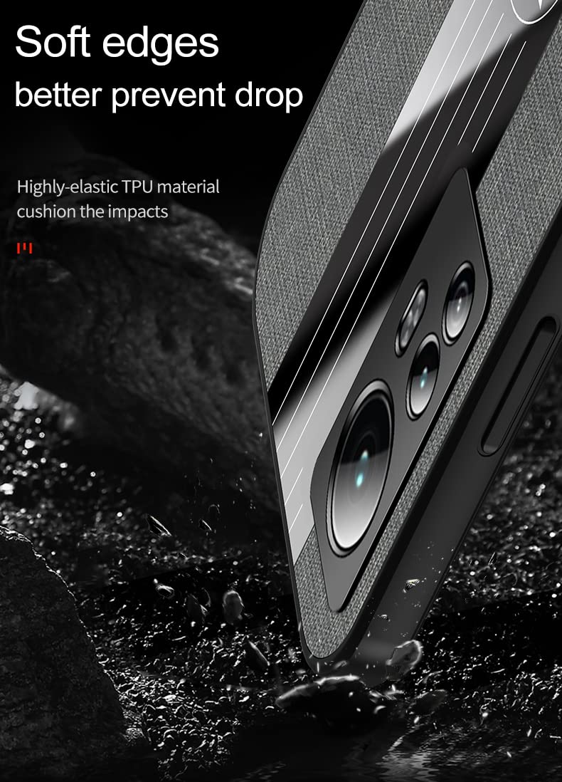 Custodia HAOYE Per Xiaomi Mi 12T / 12T Pro Con Anello Girevole E Supporto Magnetico Auto – Nero Traslucido - 3
