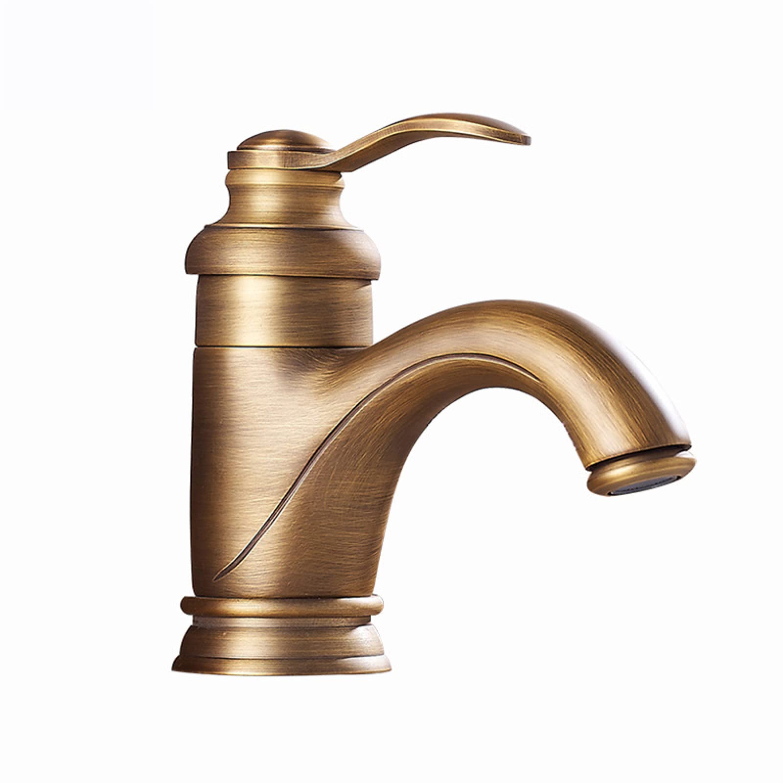 Mitigeur d'évier vintage en laiton massif or antique robinet de salle de bain haute qualité 1 trou