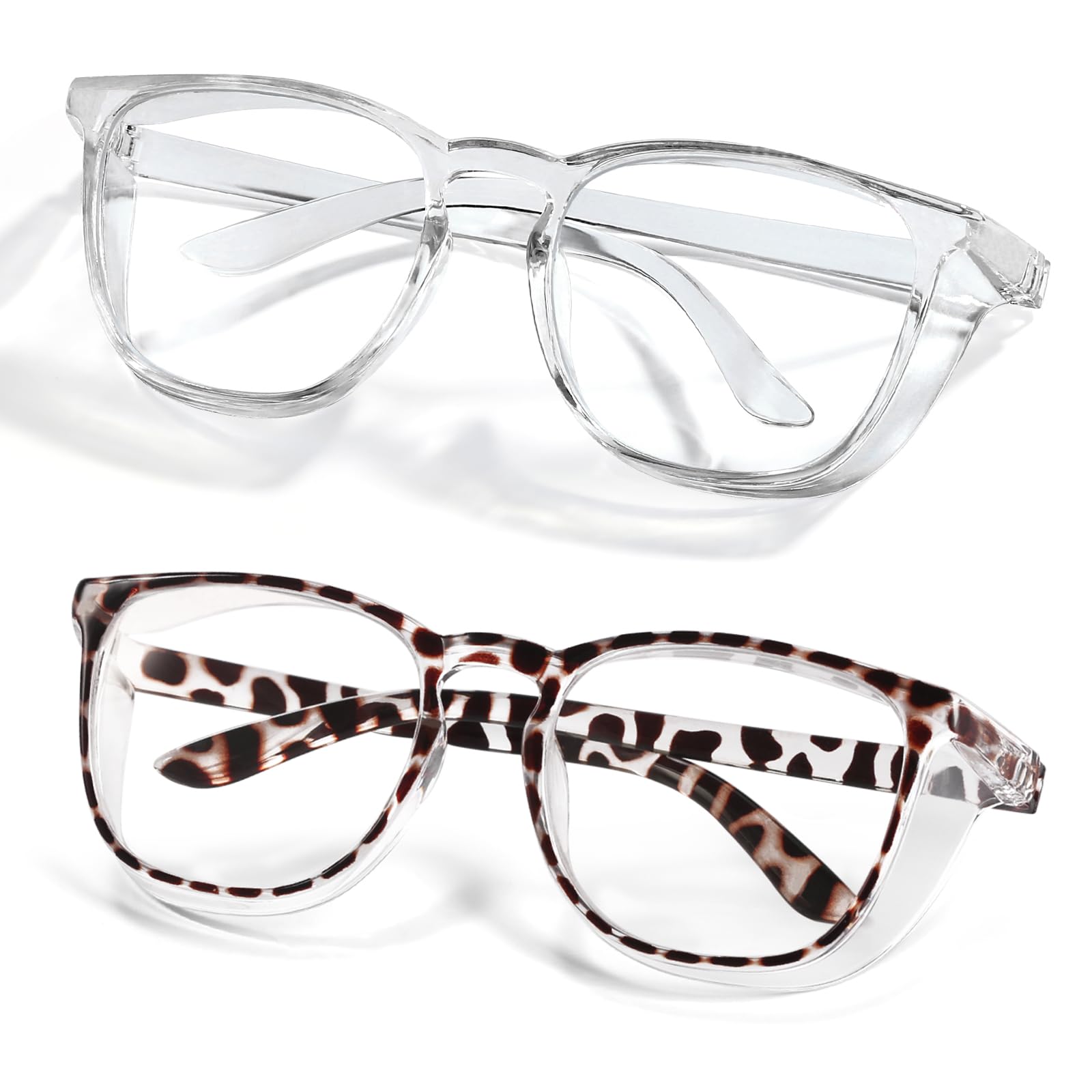 LASMEX Stylish Safety Glasses Goggles for Women Girls Anti-fog Glasses Protective Eyewear Clear Glasses