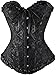 Imagen de Raopuzi Corset Negro Disfraz Mujer Corse Medieval Halloween Top Bustier con Cordones