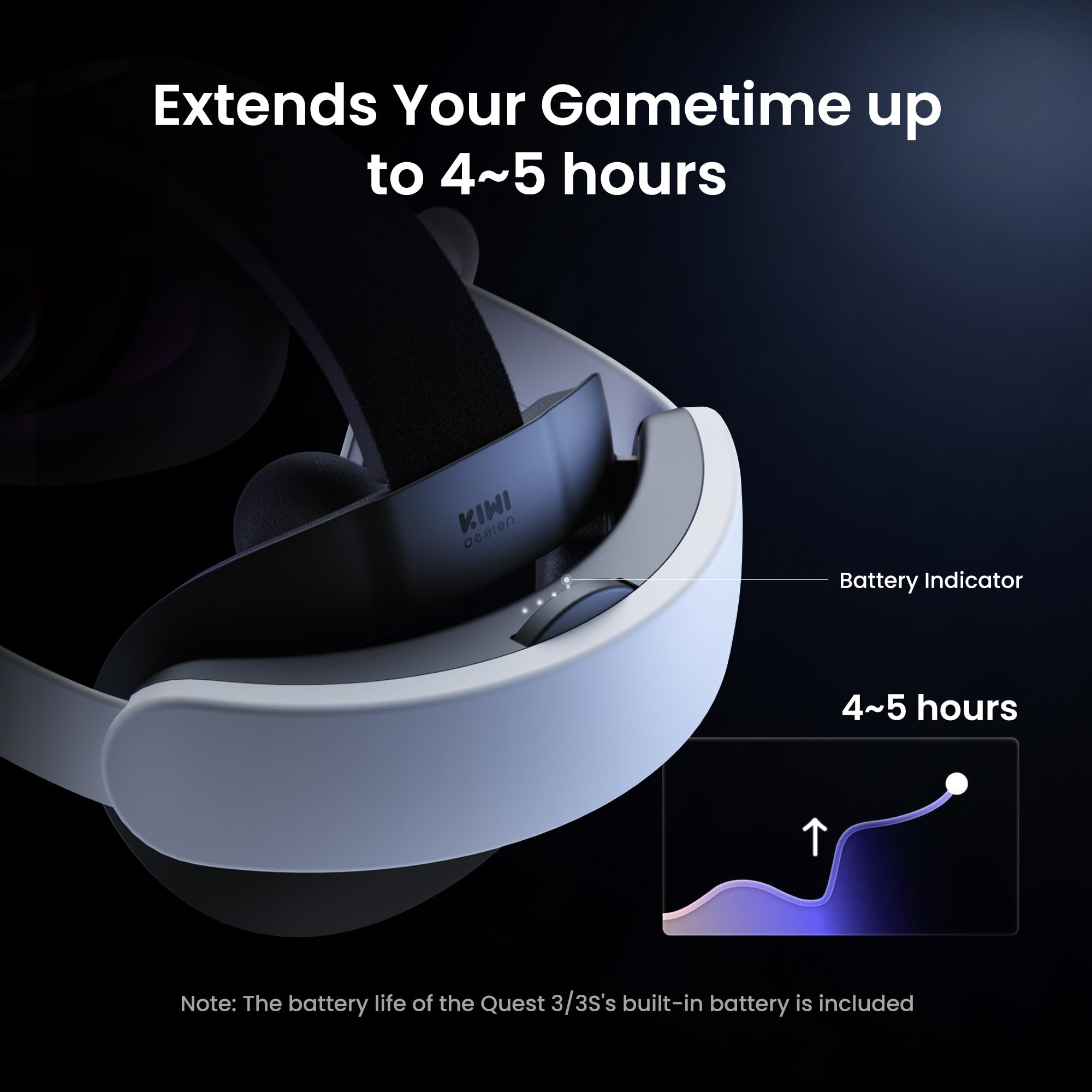 KIWI design K4 Duo AIO Comfort Audio Hoofdband met Batterij voor