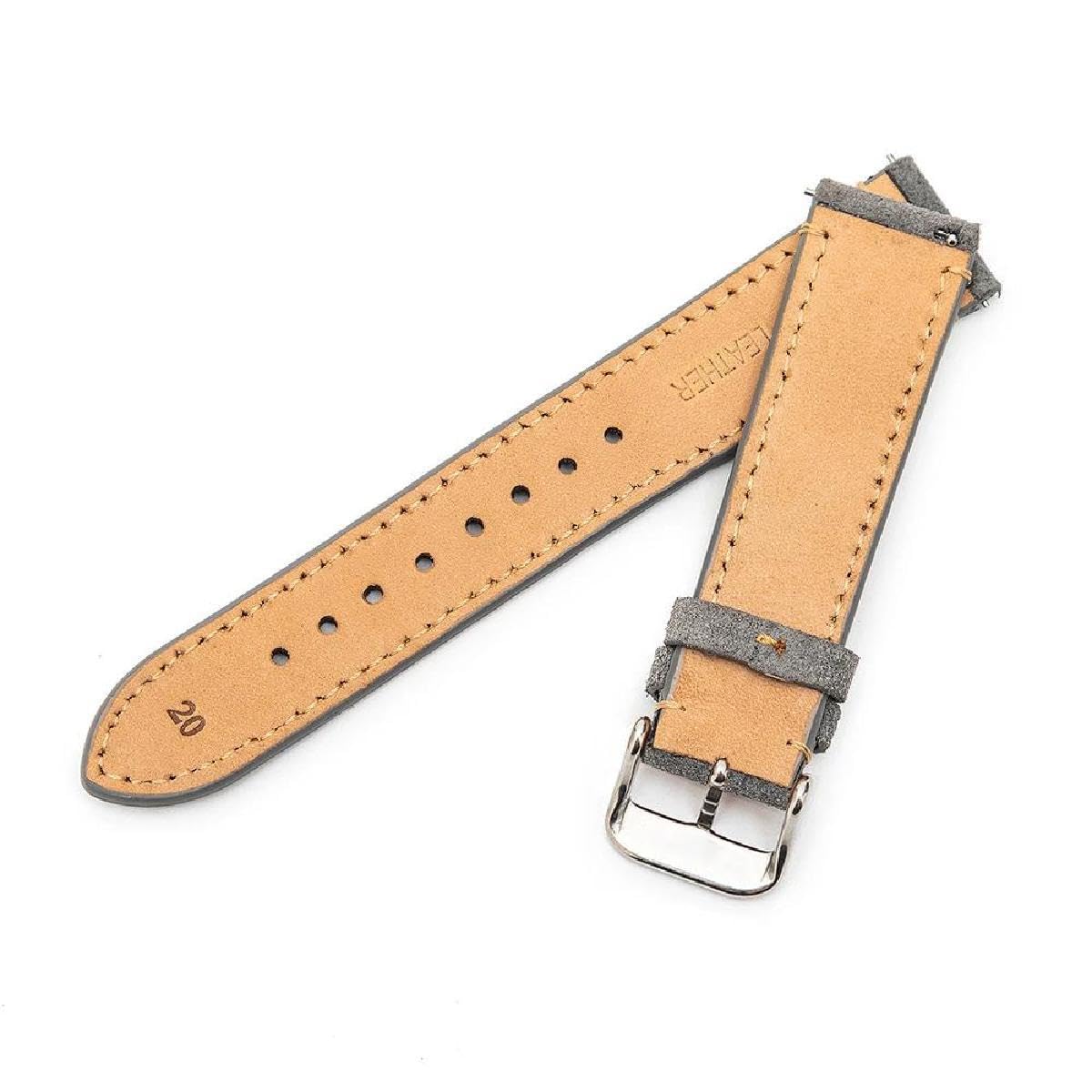 Uhrenarmbänder, Wildleder-Uhrenarmbänder | 18 mm 20 mm 22 mm Rindslederarmband Goldbraunes Uhrenarmband