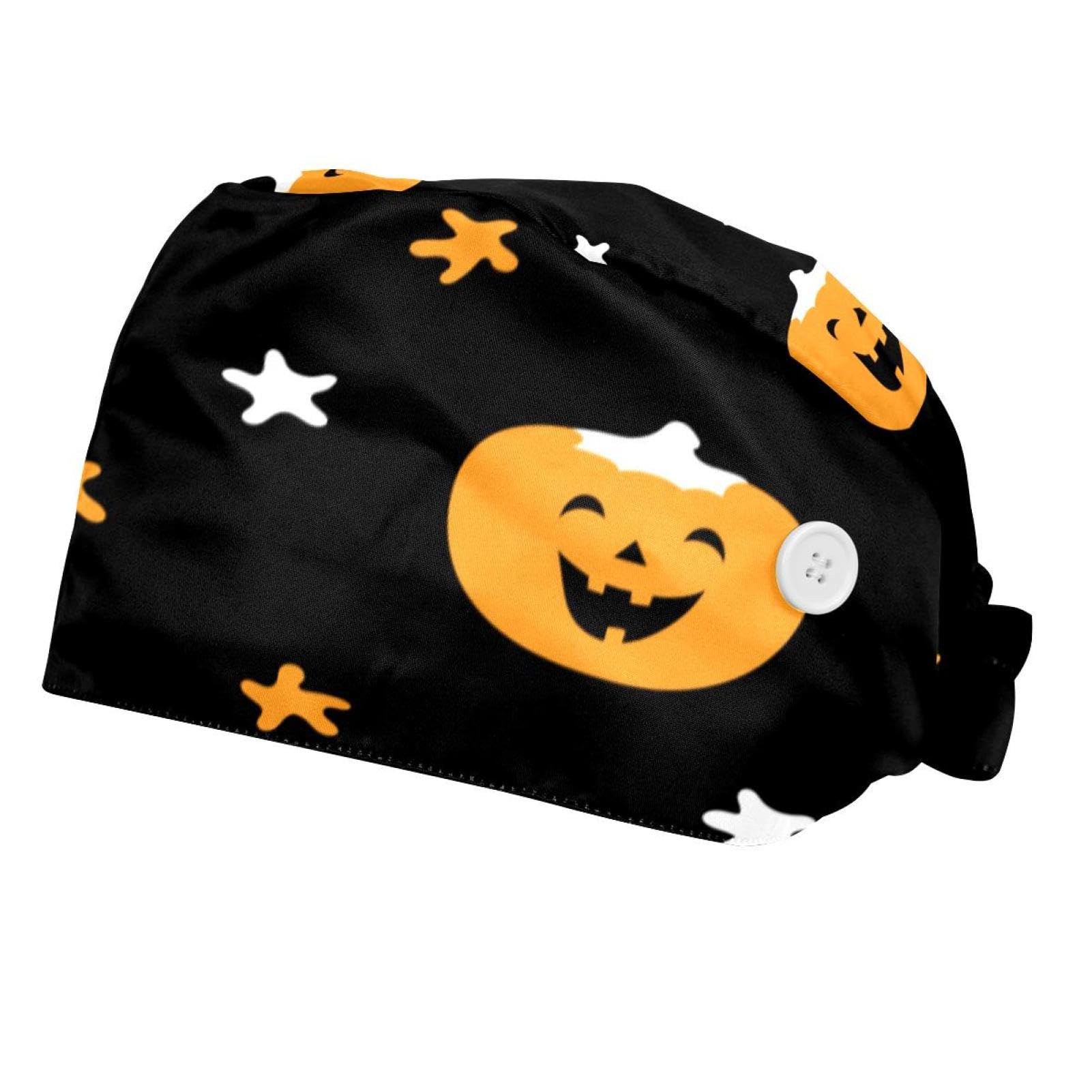 Halloween Pumpkin Dark Sweat Wicking Doo Rag Beanie Cooling Helmet Liner Bandana Chemo Hat for Men and Women