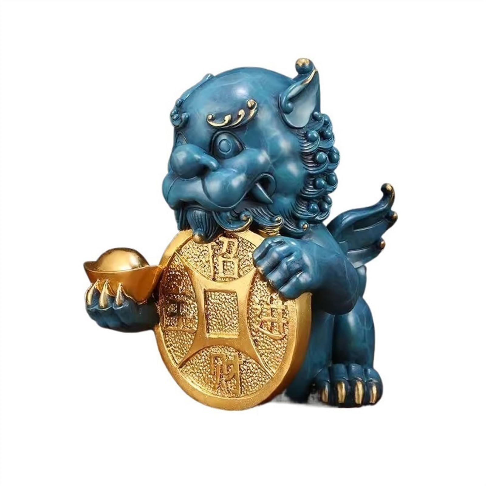 YNIYUJKL Feng Shui Buddha Statue Copper Fortune-Making Ornaments Retro Chinese Pixiu Study Office Desktop Decorations Desktop Decoration Ornaments,Right-L