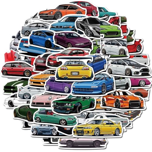 Bouclel 100 PCS Car Stickers Sports car Racing Stickers Vinyl Waterproof Stickers