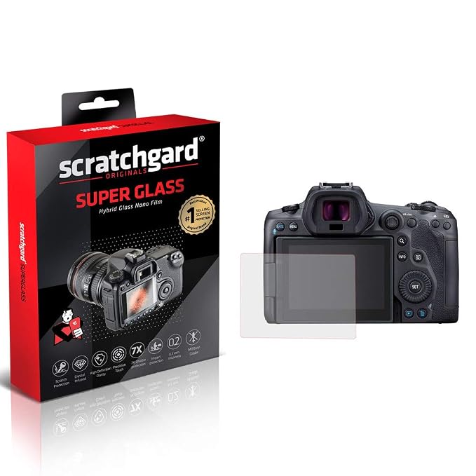 Scratchgard Unbreakable Hybrid Nano Glass (Stronger Than Tempered Glass) Flexible Film Camera Screen Protector for Canon EOS R6