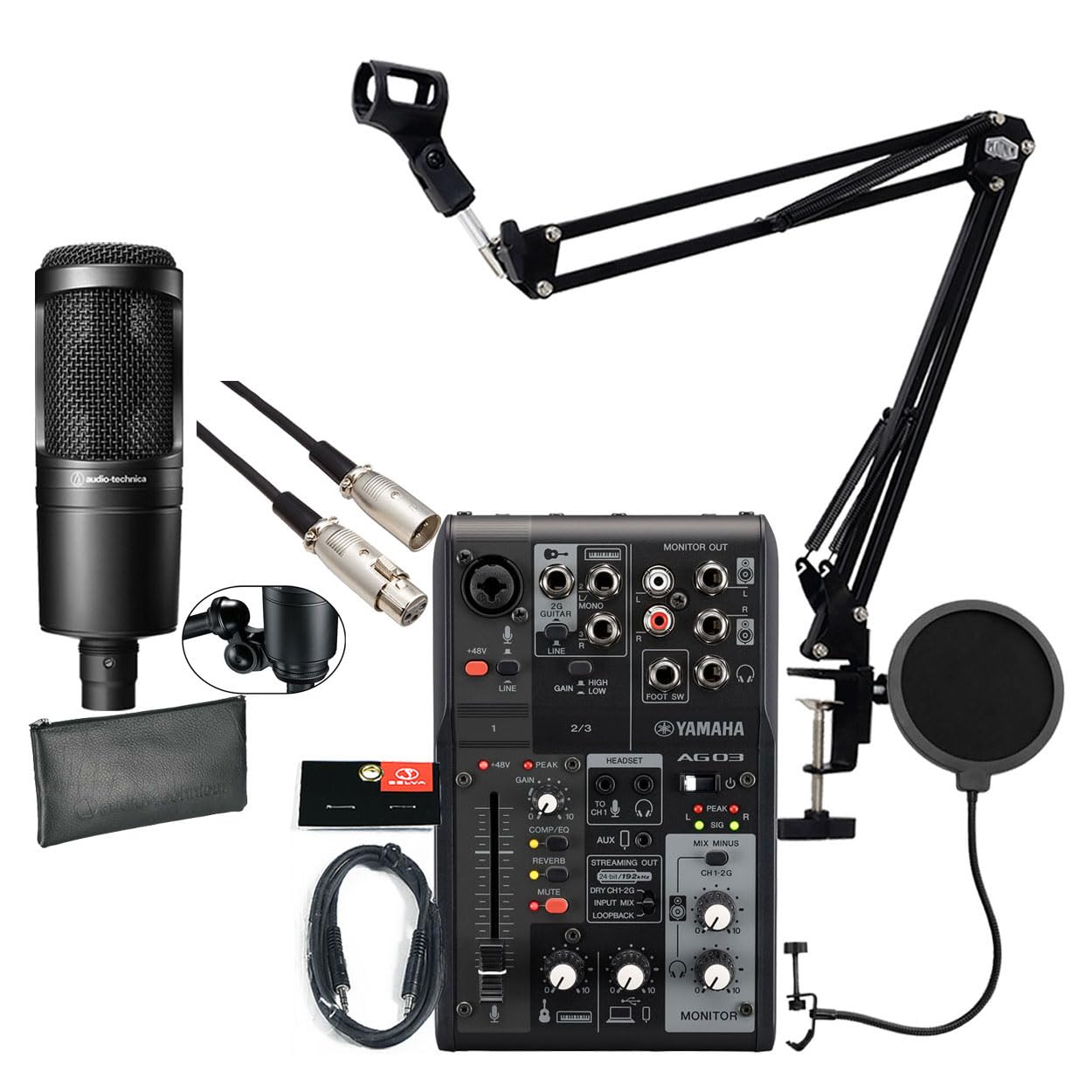 Amazon.co.jp: YAMAHA / AG03MK2 BLACK AT2020 [ATL458Aケーブル] PC 