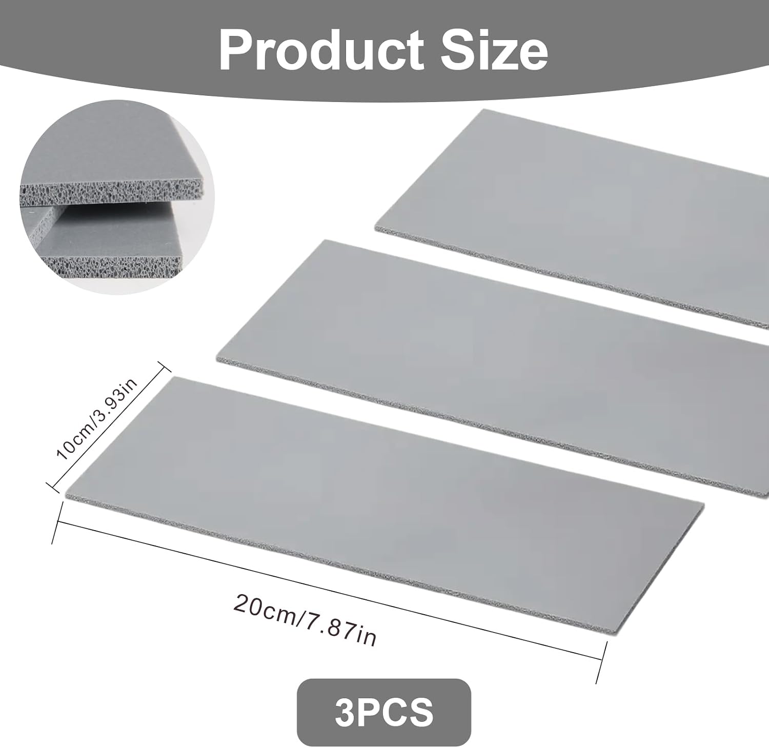 3-Pack Heat Press Mat 4×8 Inch, Silicone Thermal Pad for Heat Transfer Vinyl, Heat Resistant Ironing Mat for Cricut Easy Press, Mini Heat Press Accessories