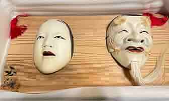 能面　古楽面 増女と翁　手作り面　玉仙作品 能面 古楽面 増女と翁 手作り面 玉仙作品 - メルカリ