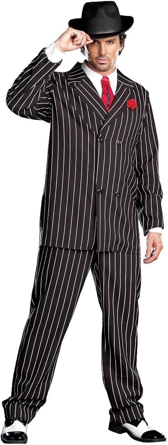 GSG Gangsta Costume Adult Gangster Halloween Fancy Dress