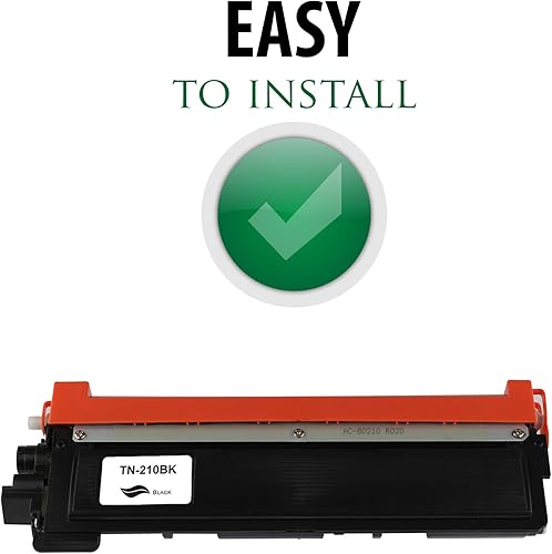 Miniatura 3 de Tinta y tóner prémium | Cartucho de tóner refabricado para TN-210BK – Cartucho de impresora láser de rendimiento estándar compatible con Brother