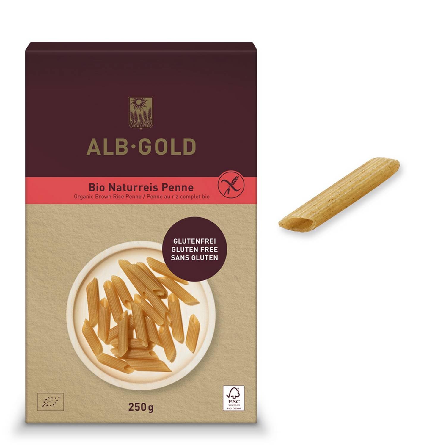 Pasta (Rice RYE) Penne Gluten-Free BIO 250 g - ALB GOLD