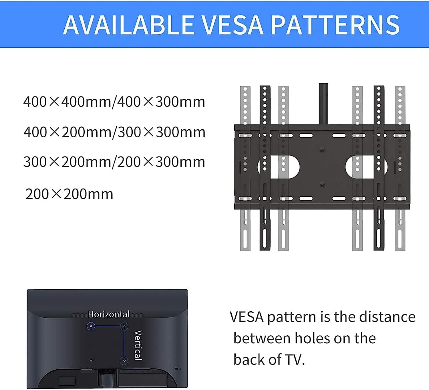 Soporte de techo para TV, giro suave, inclinación y extensión, carga máxima de hasta 25 kg, se adapta a la mayoría de soportes de TV LED de 37 a 50 pulgadas (2 m)