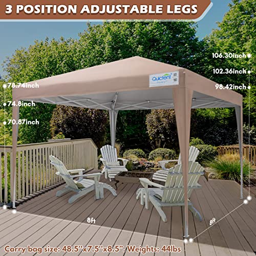 image for Quictent 8’x8’ Easy Pop up Canopy Tent with Sidewalls Instant Outd