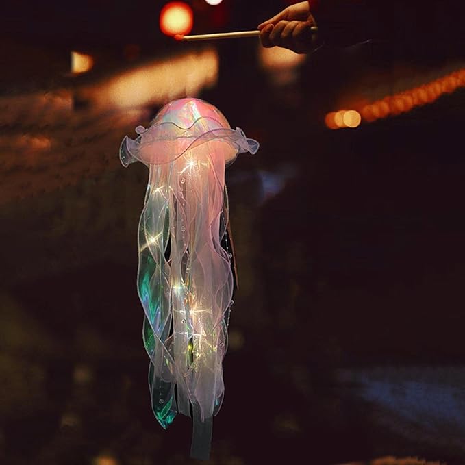 Deno Kwallen Vorm Lamp Creatieve Kwallen Kroonluchter LED Fantasie Kwallen Lamp Gloeiende Kwallen Hangende Mode Lamp Kamer Decor Thema Restaurant Decoratie Sfeer Decoratie Lamp photo 2
