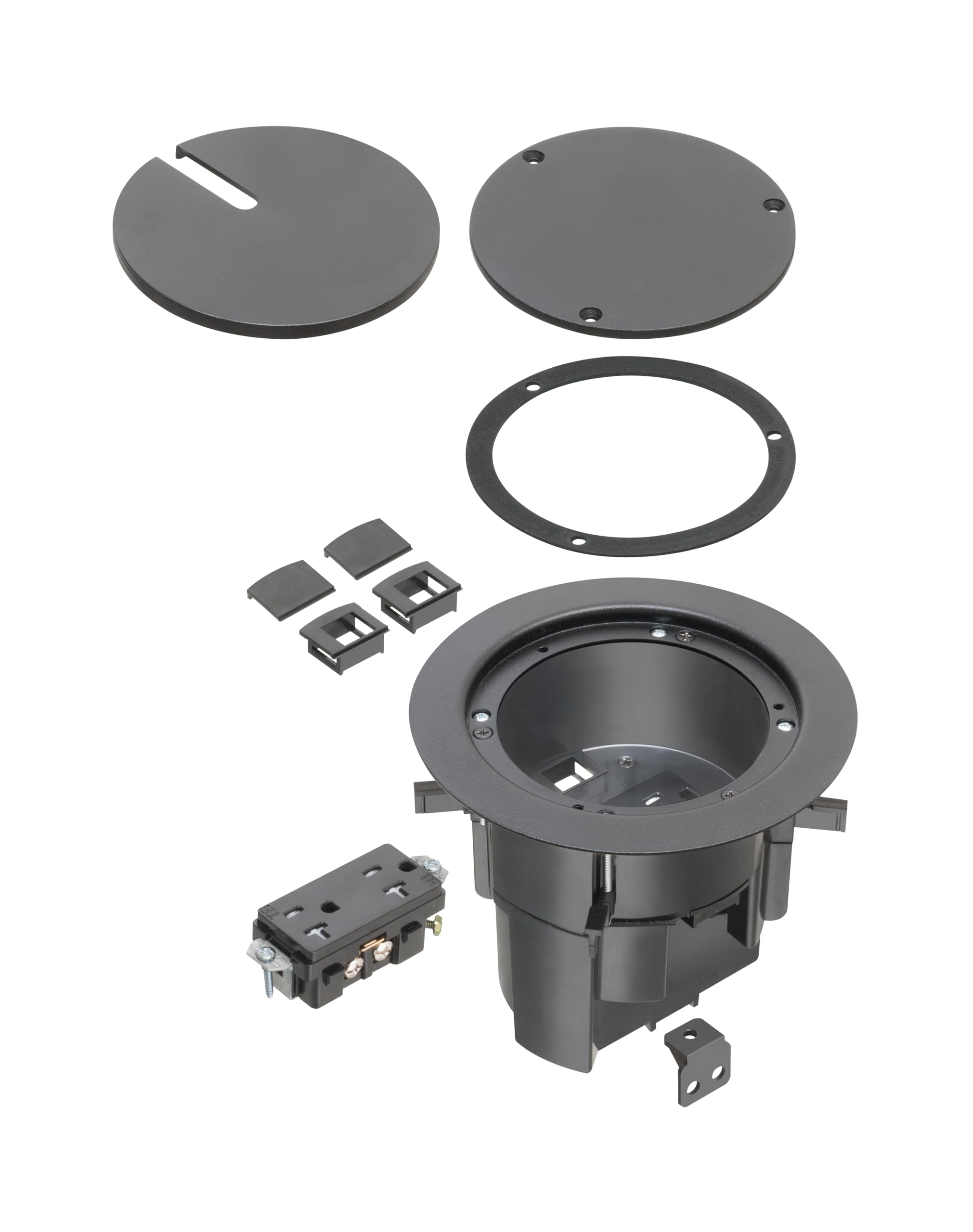 玄人向け ほぼ新品 +4db→-20dbCONVERT BOX Arlington FLBR5420BL InBox Floor Box Kit with Recessed Wiring
