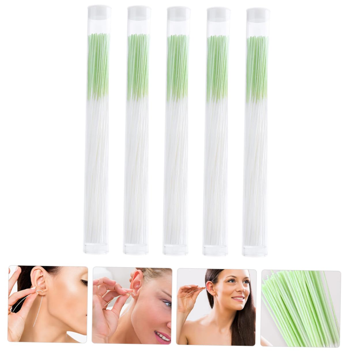 BCOATH Comprehensive Ear Piercing Line Set 350pcs Earring Hole Cleaning Tools Piercing Floss Ear Piercing Cleaner for Office Use