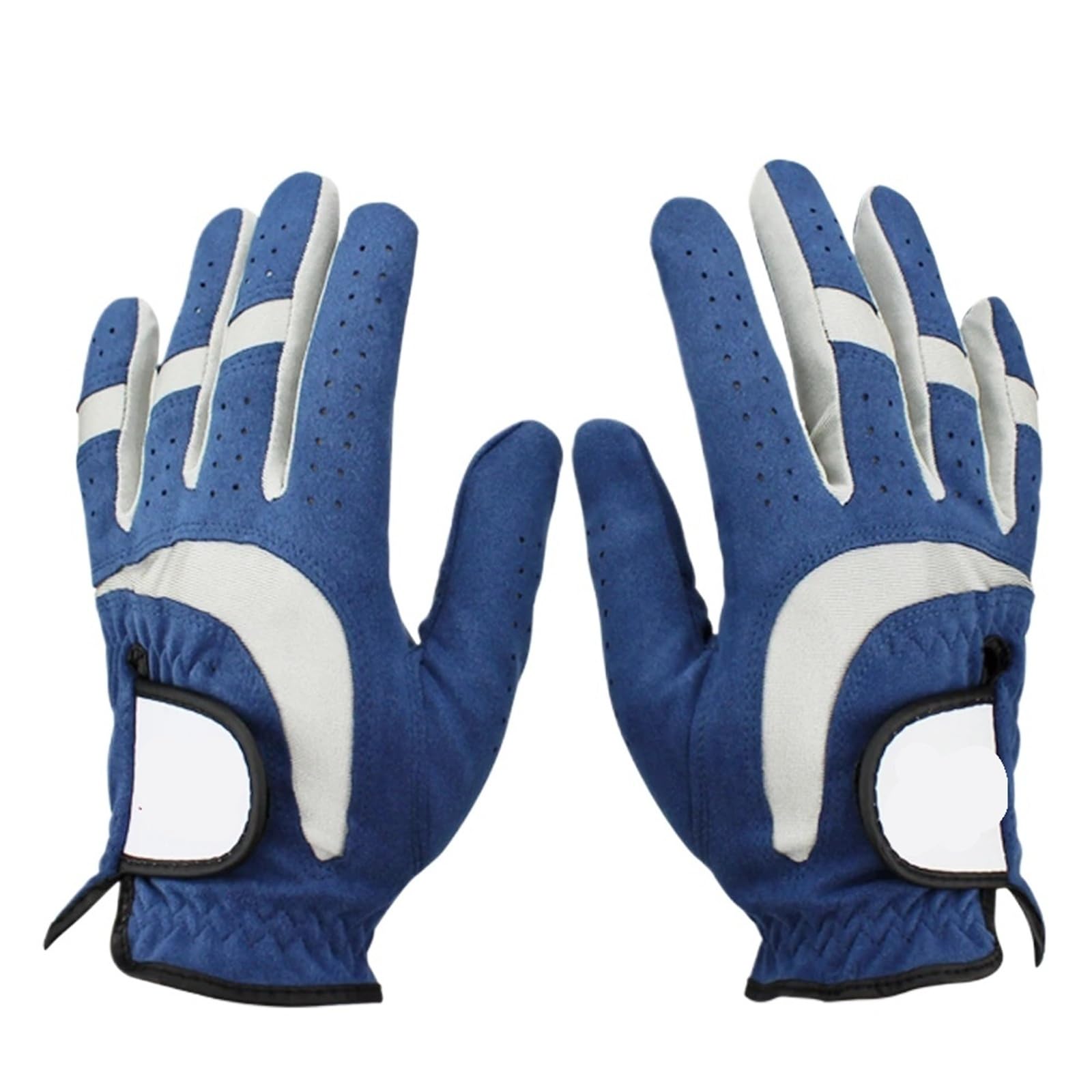 Guanto da golf blu da uomo, 1 pezzo, mano sinistra e destra opzionale, micro fibra morbida traspirante antiscivolo forniture da golf