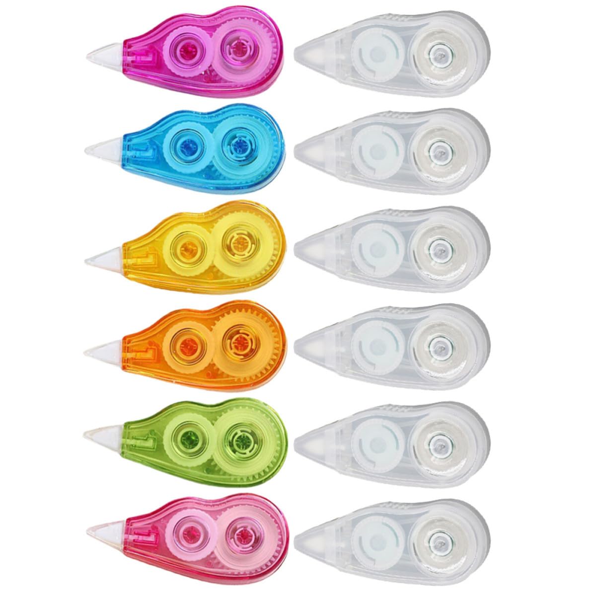 SWETRACE 12pcs Correction Tape for Students, Portable Plastic Corrector for Writing, Easy to Use and Fix Errors Quickly on Books and Paper, for School and Art Documents