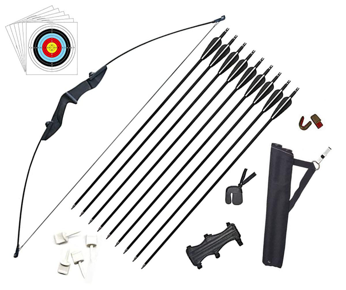 Vogbel Archery Takedown Recurve Bow and Arrows Set Adult Longbow Kit for Beginner Outdoor Hunting Shooting Training