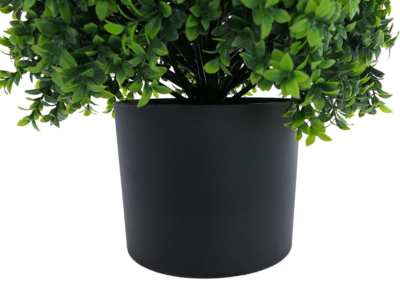 Mendler Künstlicher Buchsbaum HWC-Q89 120x35x35cm | Buchs, Buxus, im Topf, Dekobaum, Kunstpflanze, Kegel, naturgetreu immergrün Outdoor