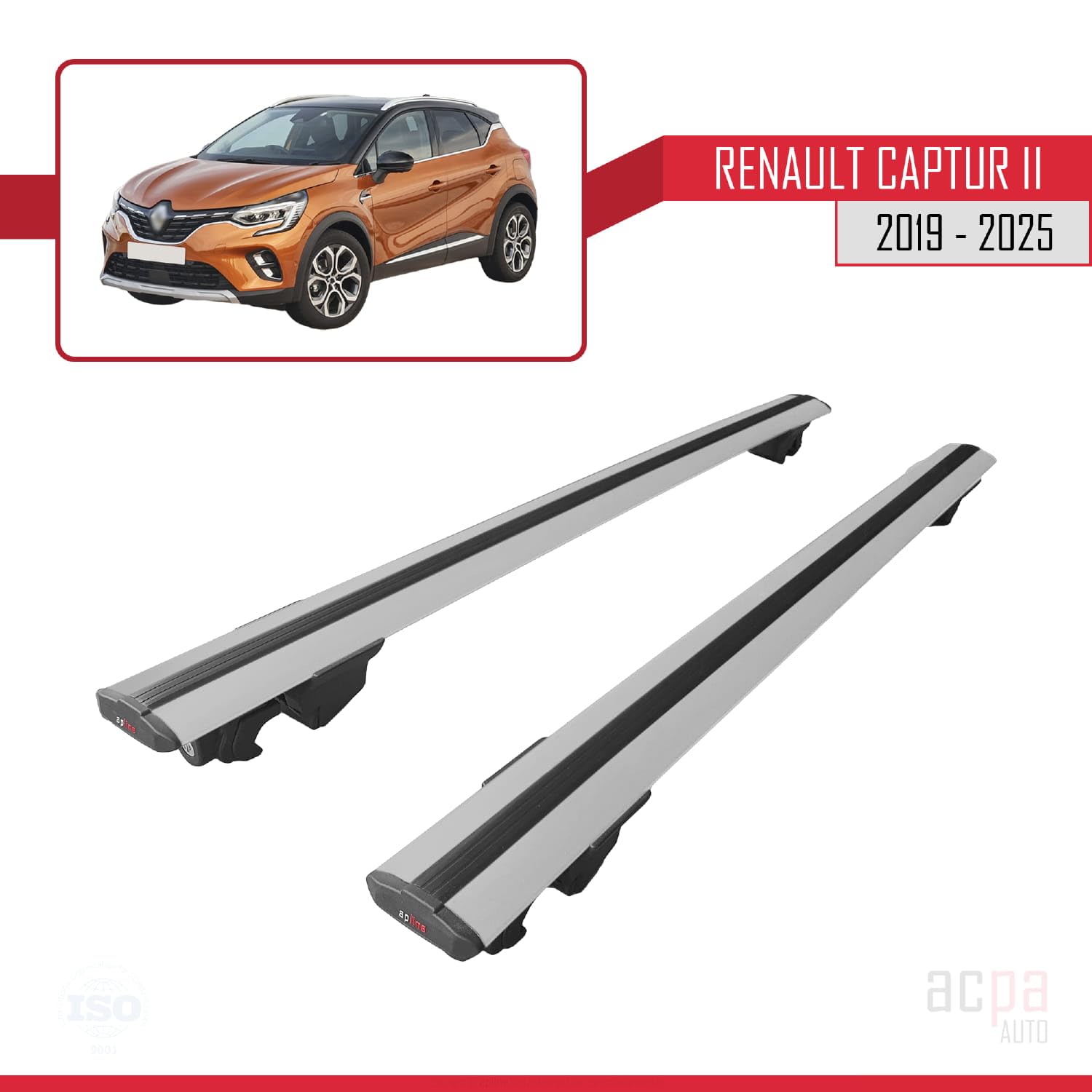 Produktbild von Acpar Kompatibel Mit Renault Captur 2 2019-2025 Hook Model Relingträger