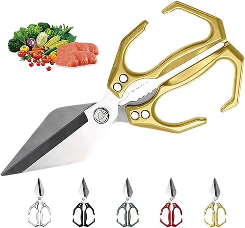 Miniatura 10 de Tijeras de cocina multifuncionales de alta resistencia, nuevas tijeras ergonómicas de alta resistencia, tijeras de cocina 2 en 1 con mango