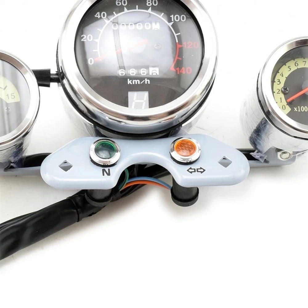 Odómetro Digital Odómetro De Velocidad Mecánico para Motocicleta, Luz Indicadora De Combinación Retro Y De Engranajes para QS150 QS150-B