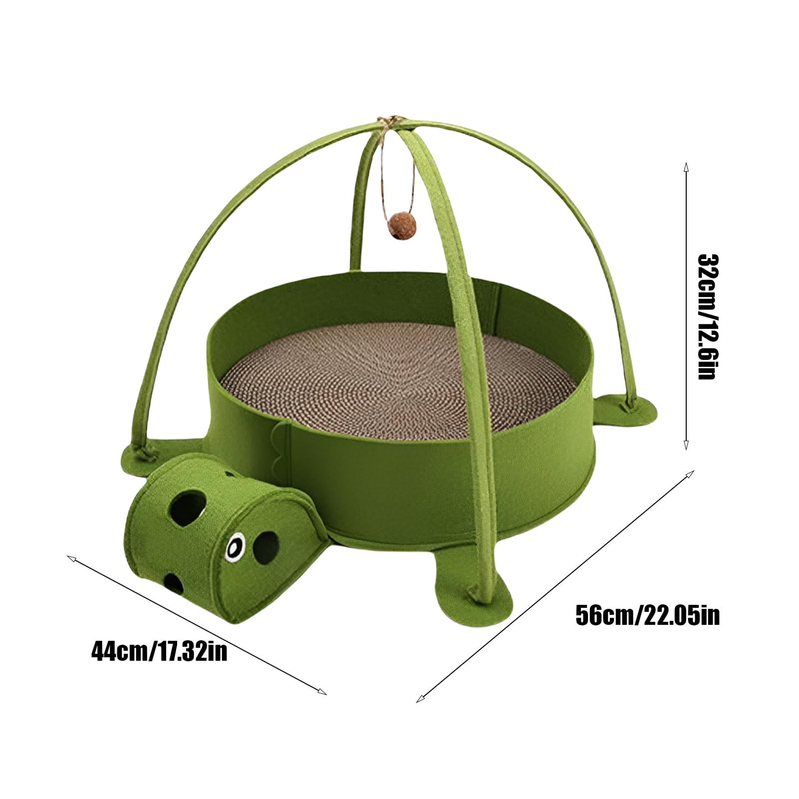 Tablero Rascador para Gatos Poste Rascador Grande para Mascotas Y Salon | Juguete Desmontable en Forma de Tortuga para Casa, Salón y Pisos de Alquiler