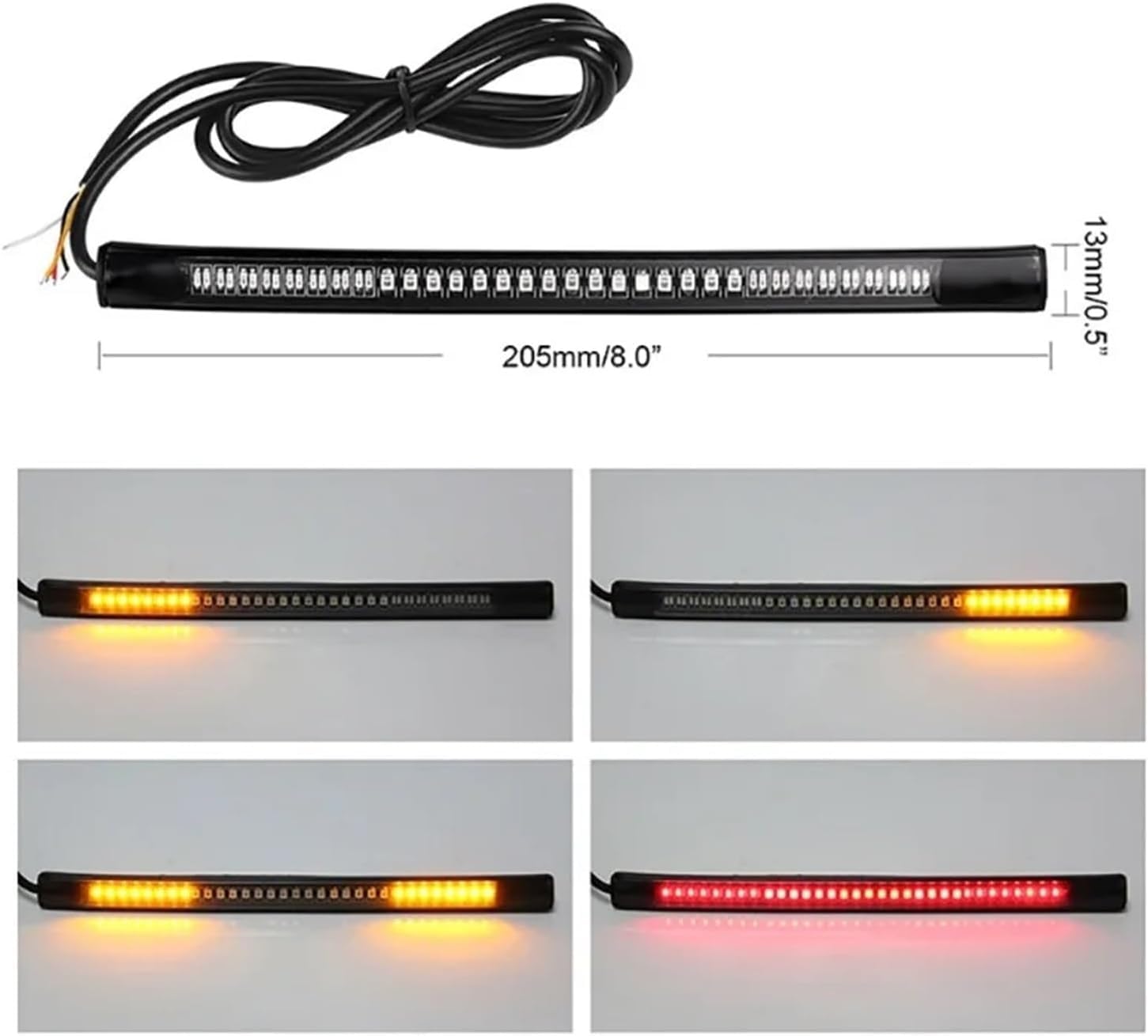 Fanale posteriore per moto Per luce freno posteriore per moto 12V striscia LED posteriore per moto indicatori di direzione singoli