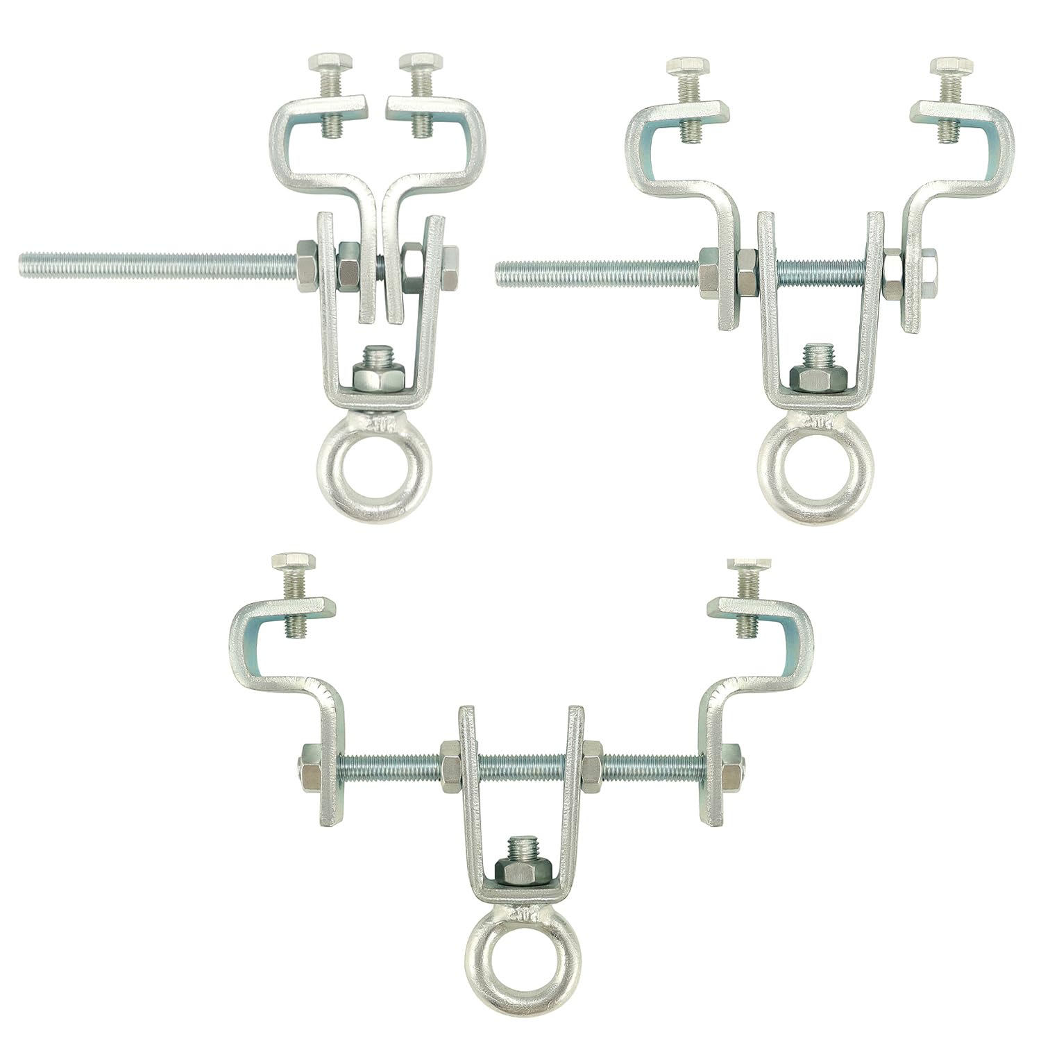 QWORK® 2 sztuki stalowych wieszaków typu I, zacisk nośny stalowy, akcesoria do worka bokserskiego do belek, regulowane od 6,3 cm do 19 cm