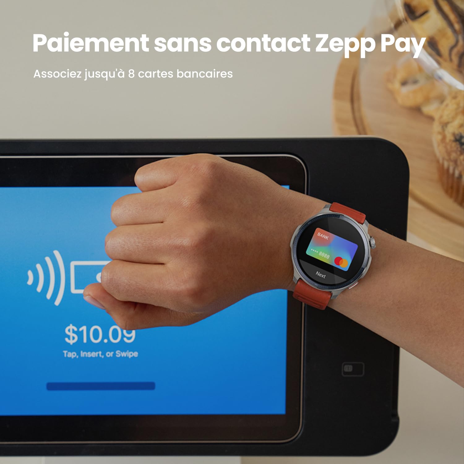 Amazfit Balance 2 Montre Connectée Homme 47mm, GPS, NFC, Écran AMOLED 1,5" en Verre Saphir, Autonomie 21J, 170 Modes Sport, Hyrox, Golf, Suivi Cardio & Sommeil, Smartwatch pour Android et iPhone