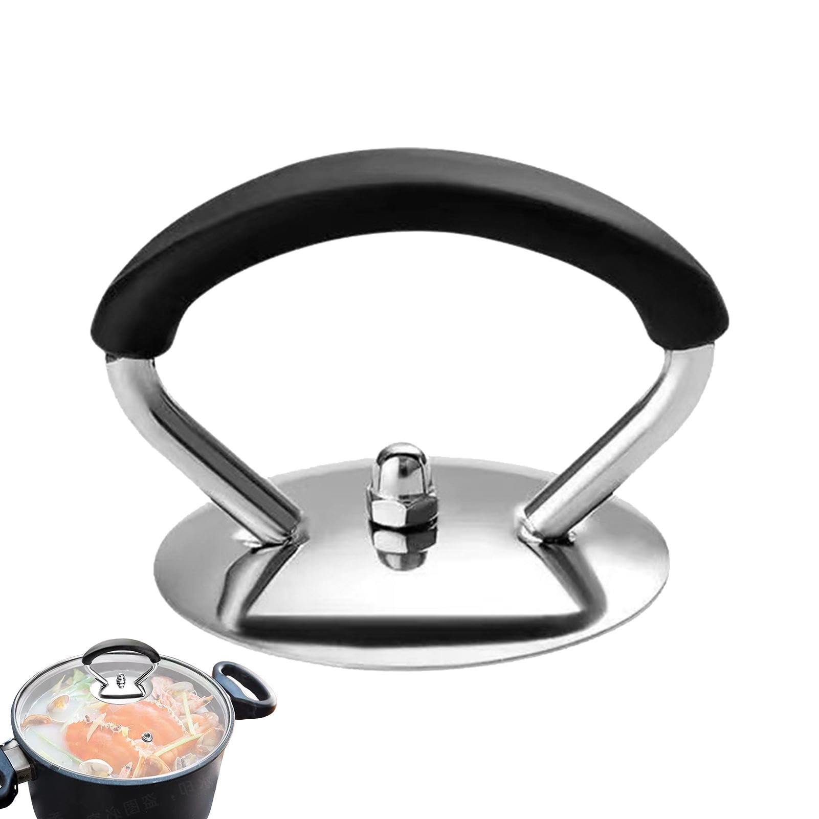 Manopola Universale Per Coperchio Pentole In Acciaio Inox, Design Ergonomico Antiscottatura, Ricambio Cucina