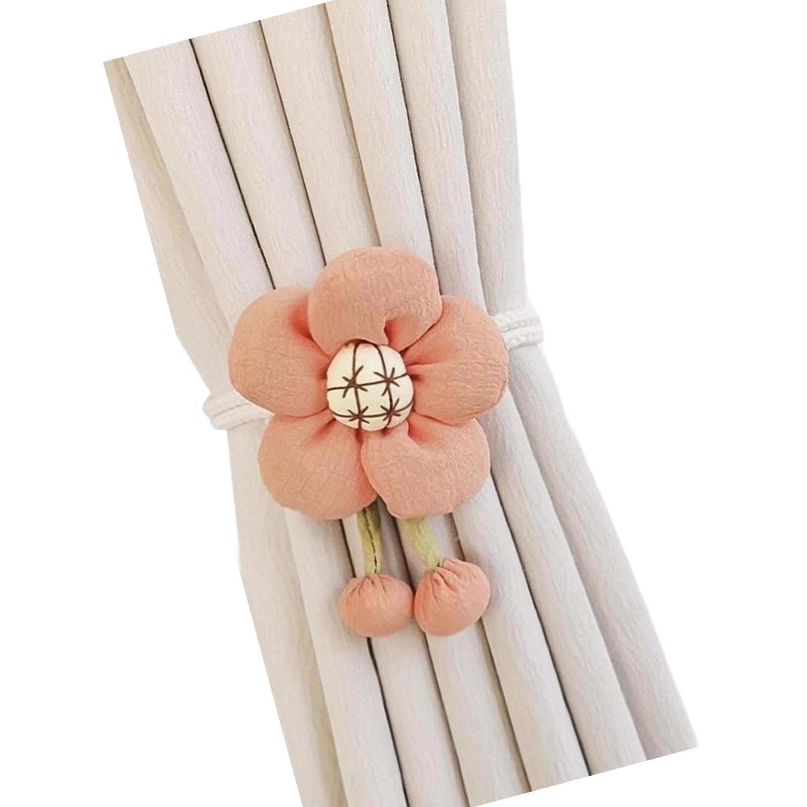 Drape Tieback Holders Curtain Tiebacks Flower Curtain Buckles Rope Decorative Curtains Holdbacks for Offices Home Decors Tiebacks for Drapes