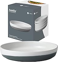 Vista 10 de Libbey Austin - Juego de 4 cuencos de ensalada de porcelana de 28 onzas, color azul basalto