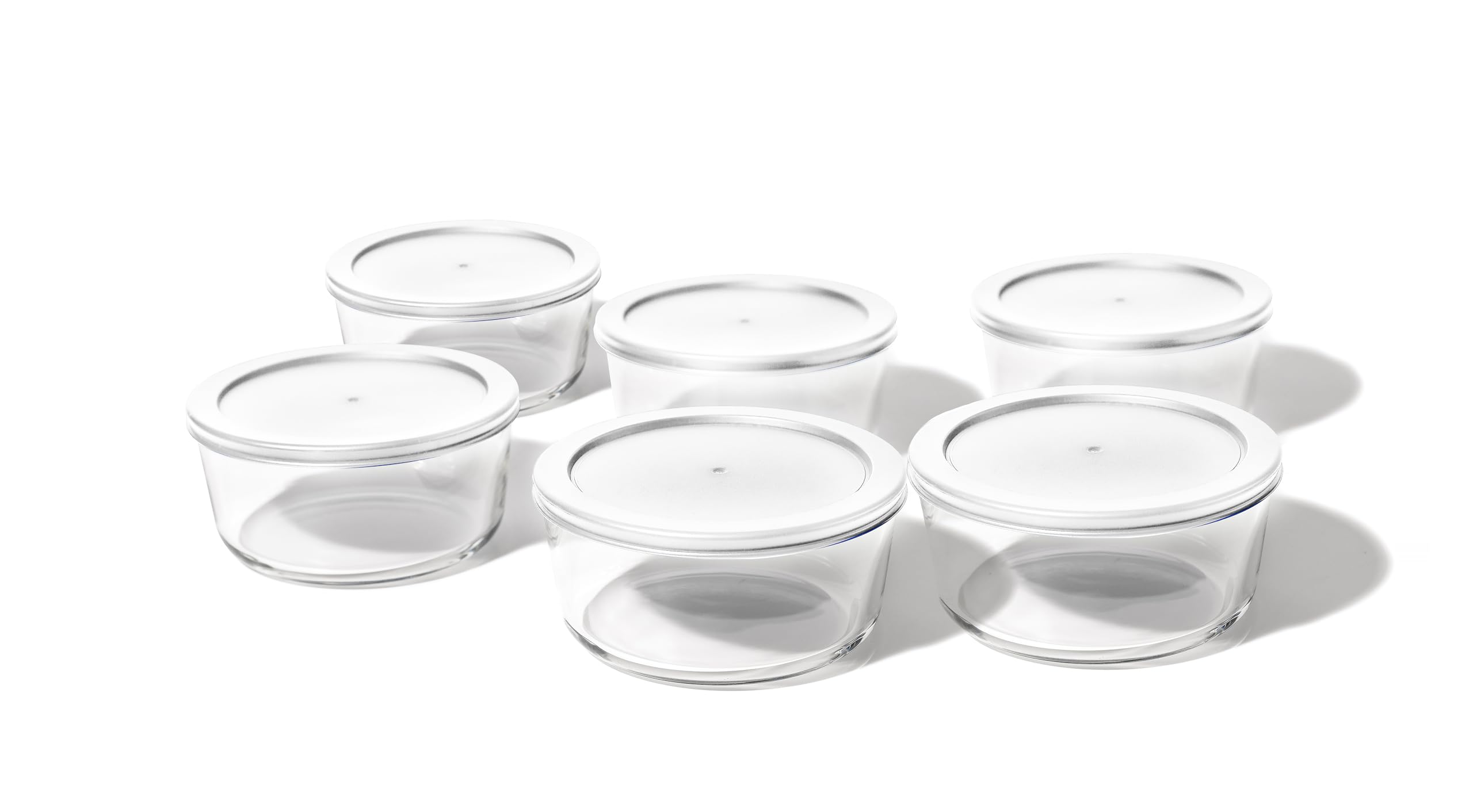 DURA LIVING Juego de 12 recipientes de vidrio para almacenamiento de alimentos (6 recipientes + 6 tapas sin BPA), 4 tazas, a prueba de fugas, aptos para microondas, congelador, horno y lavavajillas