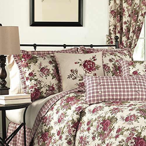WAVERLY Norfolk Modern Farmhouse Floral 4Piece Reversible Quilt