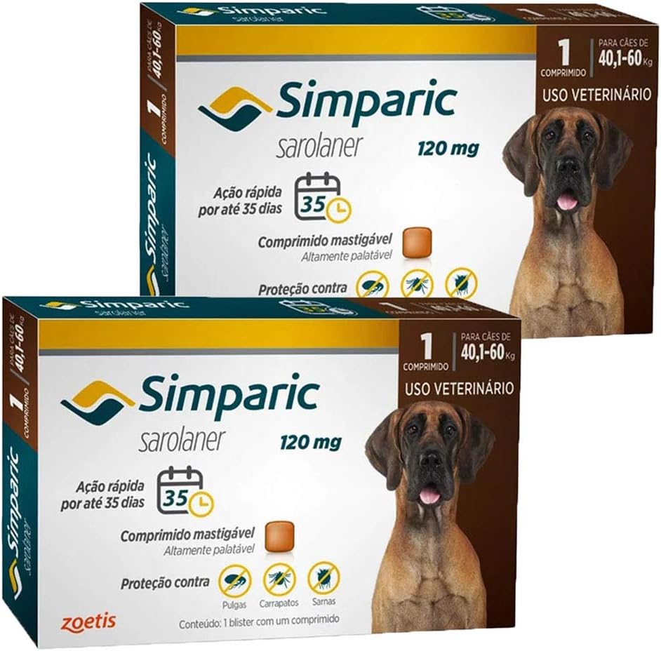 Antipulgas Simparic Cães 201 40 Kg 3 Comprimidos Zoetis Amazon 