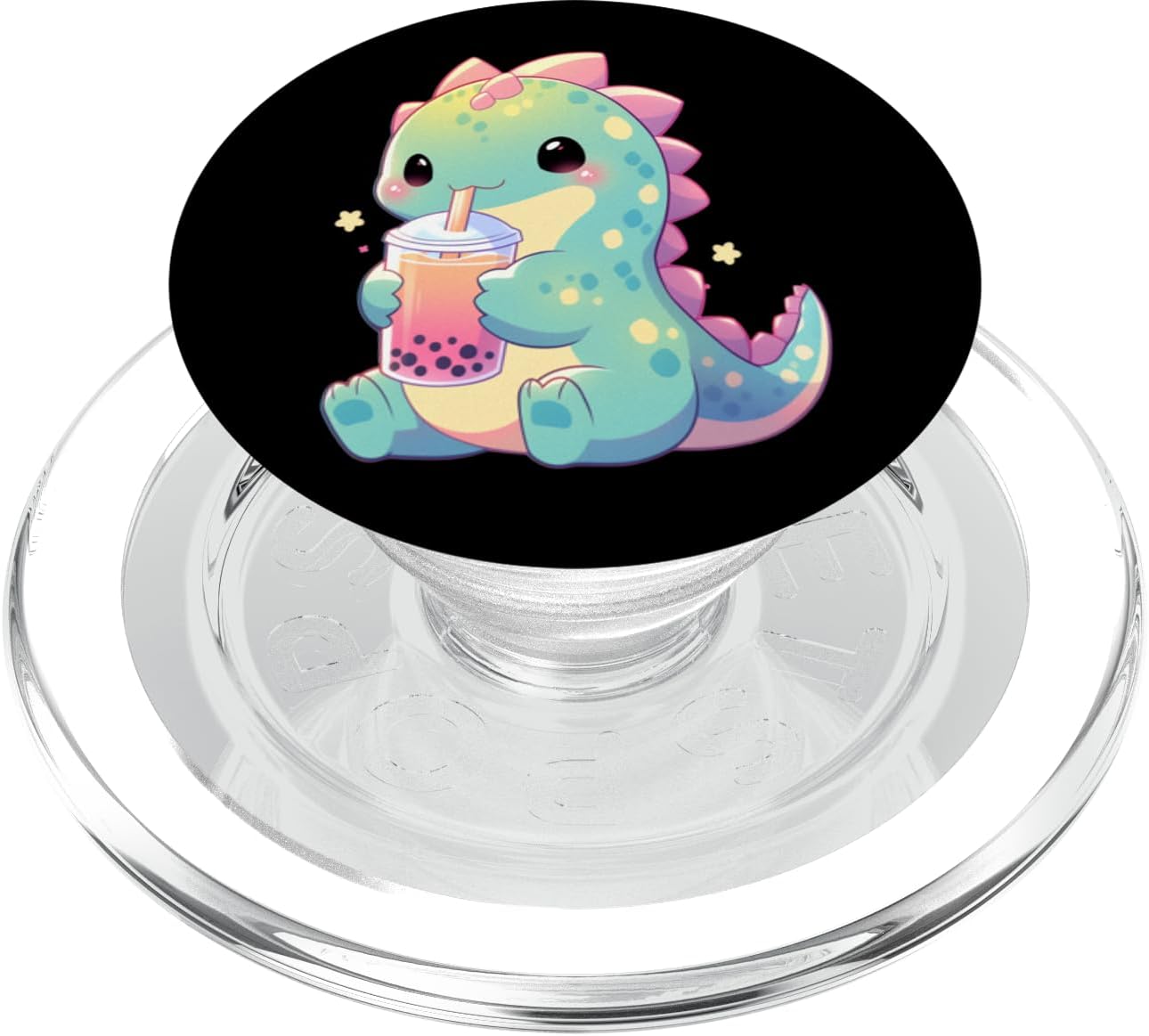 Dinosaur Dino Boba Tea Bubble Tea Anime Kawaii PopSockets MagSafe PopGrip for iPhone
