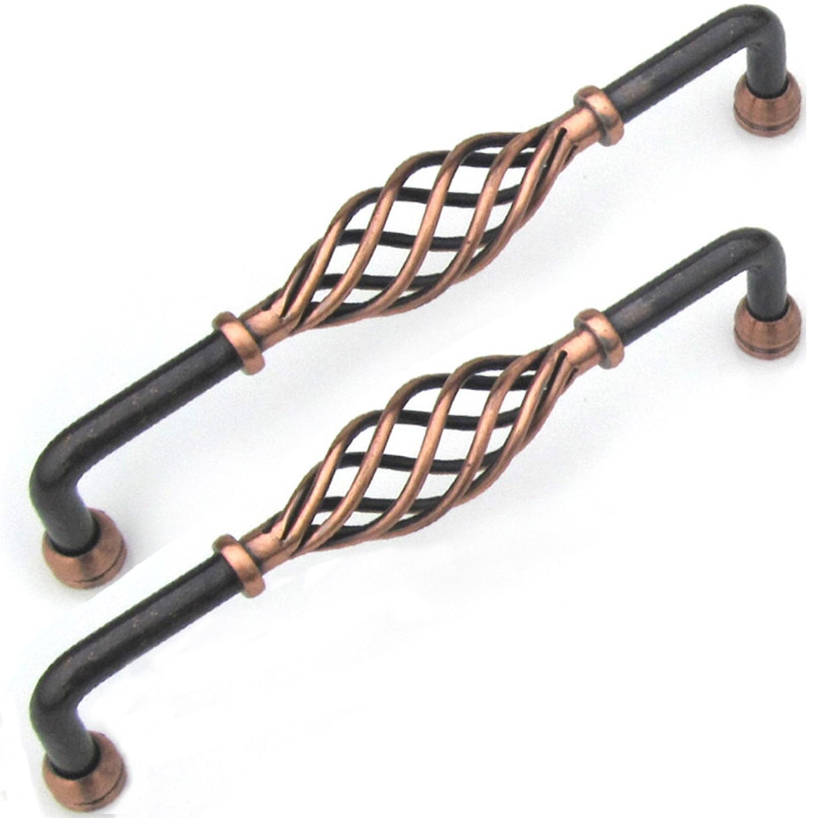 XIAODANHUA Furniture Handles Iron-Nickel Alloy Kitchen Door Pulls Bird's Nest Shape Bathroom Cabinet Handles Drawer Pull Handles with Screws (Hole Distance 192mm)