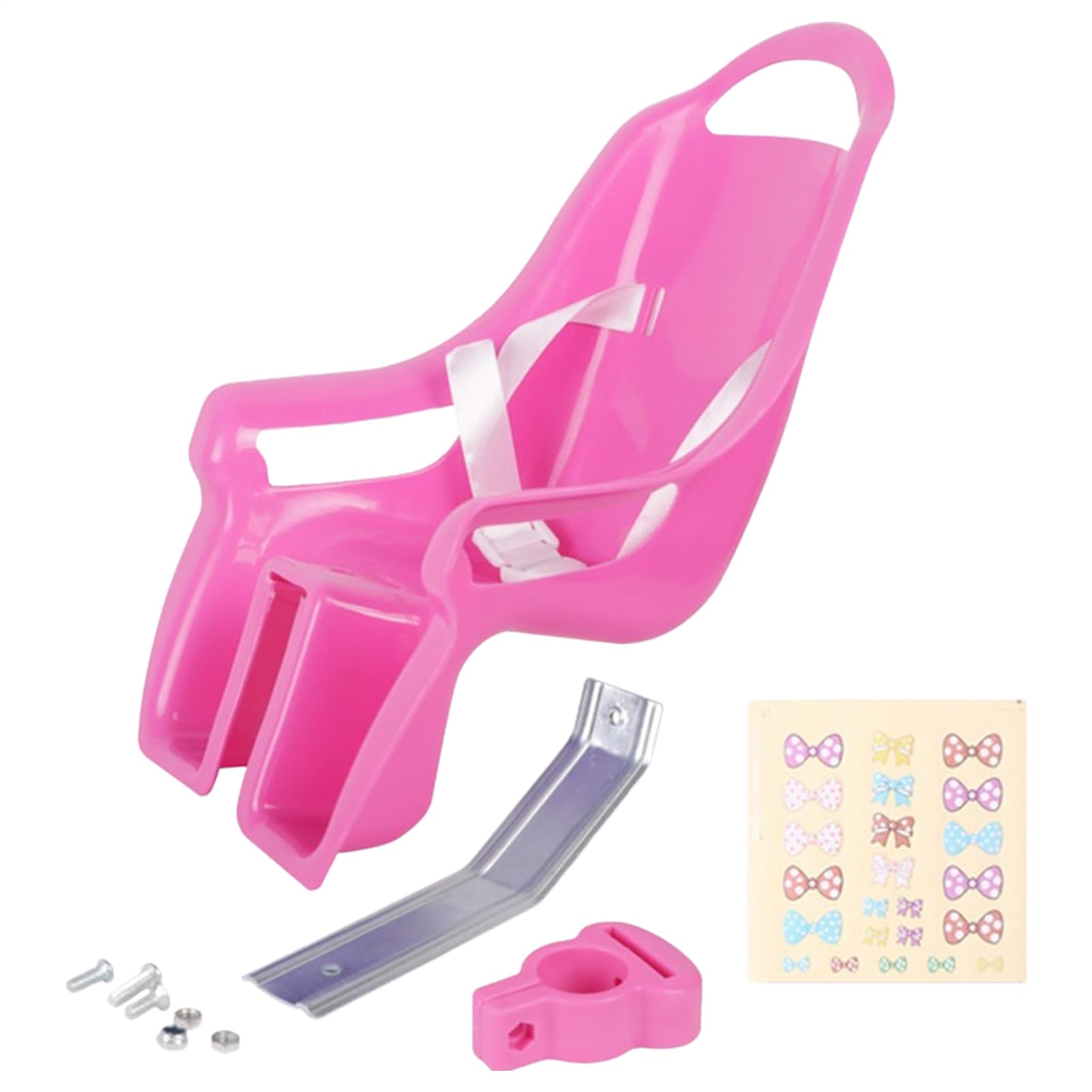 Bicycles Doll Seat For Kids, Doll Bike Seat For Girl, Bicycles Doll Chair Accessories With Decorative Decals, Baby Doll Bike Carrier For Plush Toys & Stuffed Animals