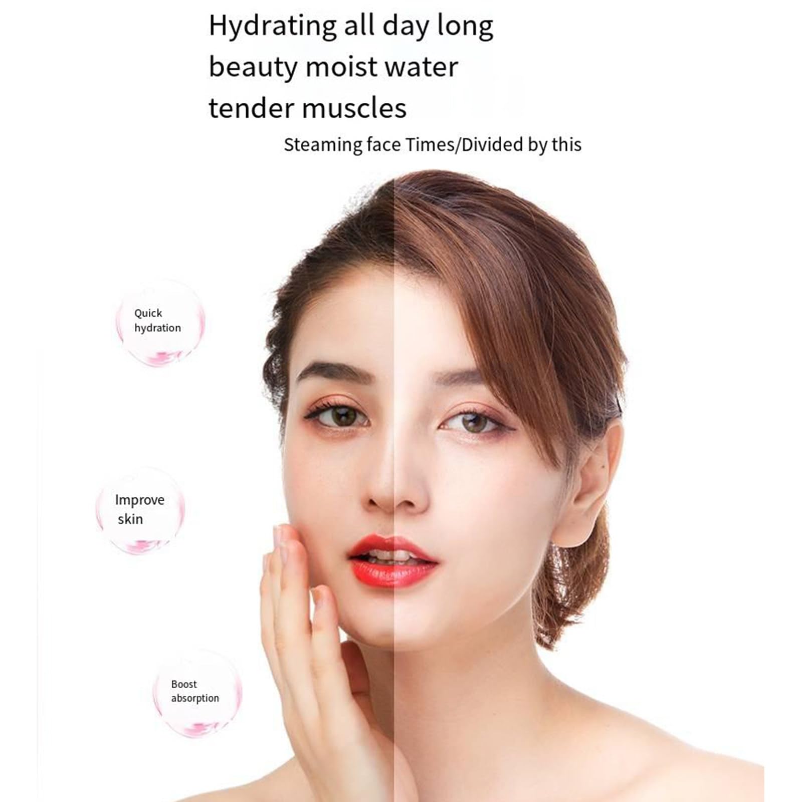 Vaporizzatore per trucco Vaporizzatore per il viso Ozono Cura della pelle del viso Spa Vapore Rilassante Idratante Umidificatore per la salute della bellezza Dispositivo per la cottura a vapore