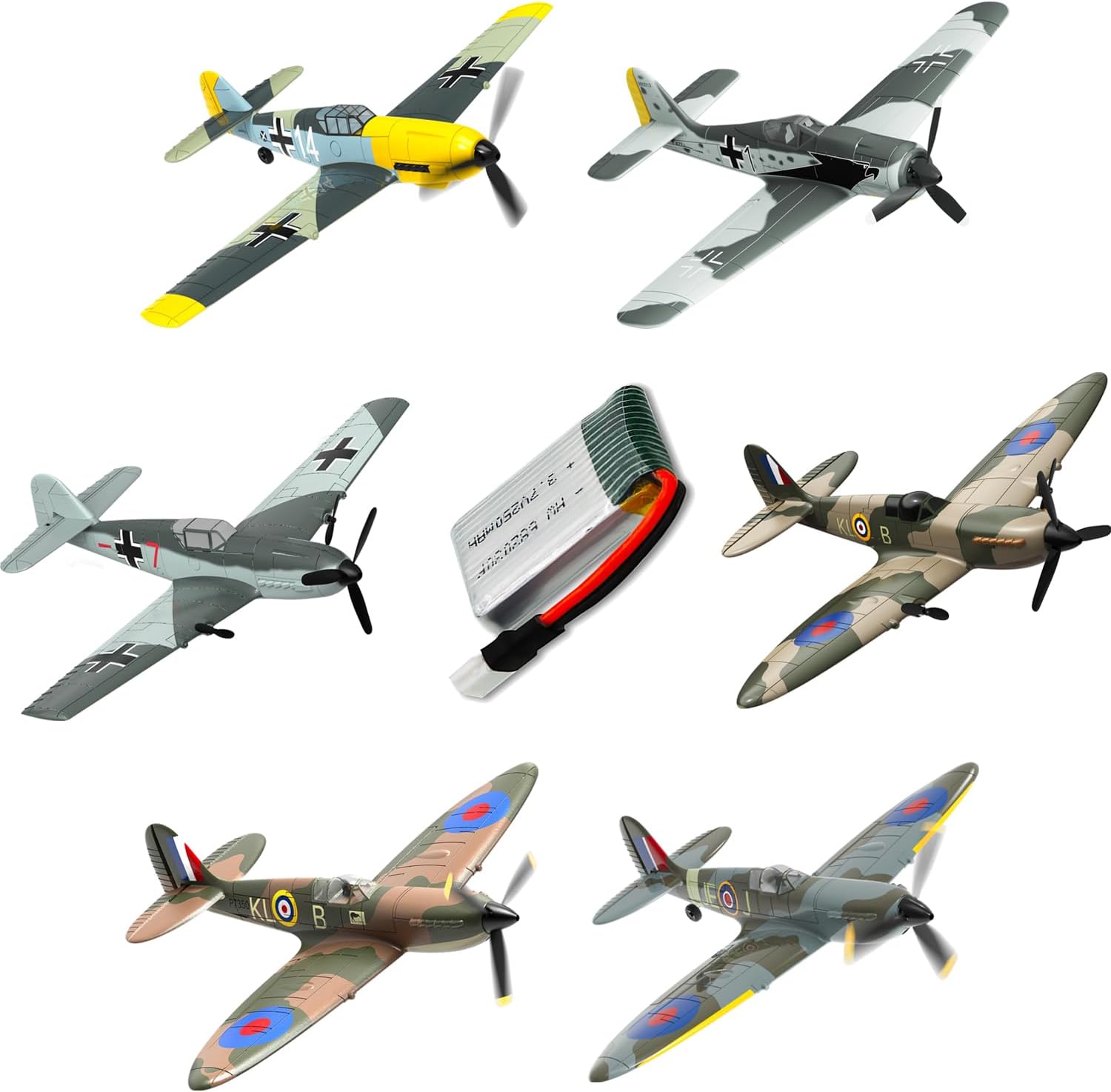 VOLANTEXRC batteries shown with F4U Corsair RC airplanes