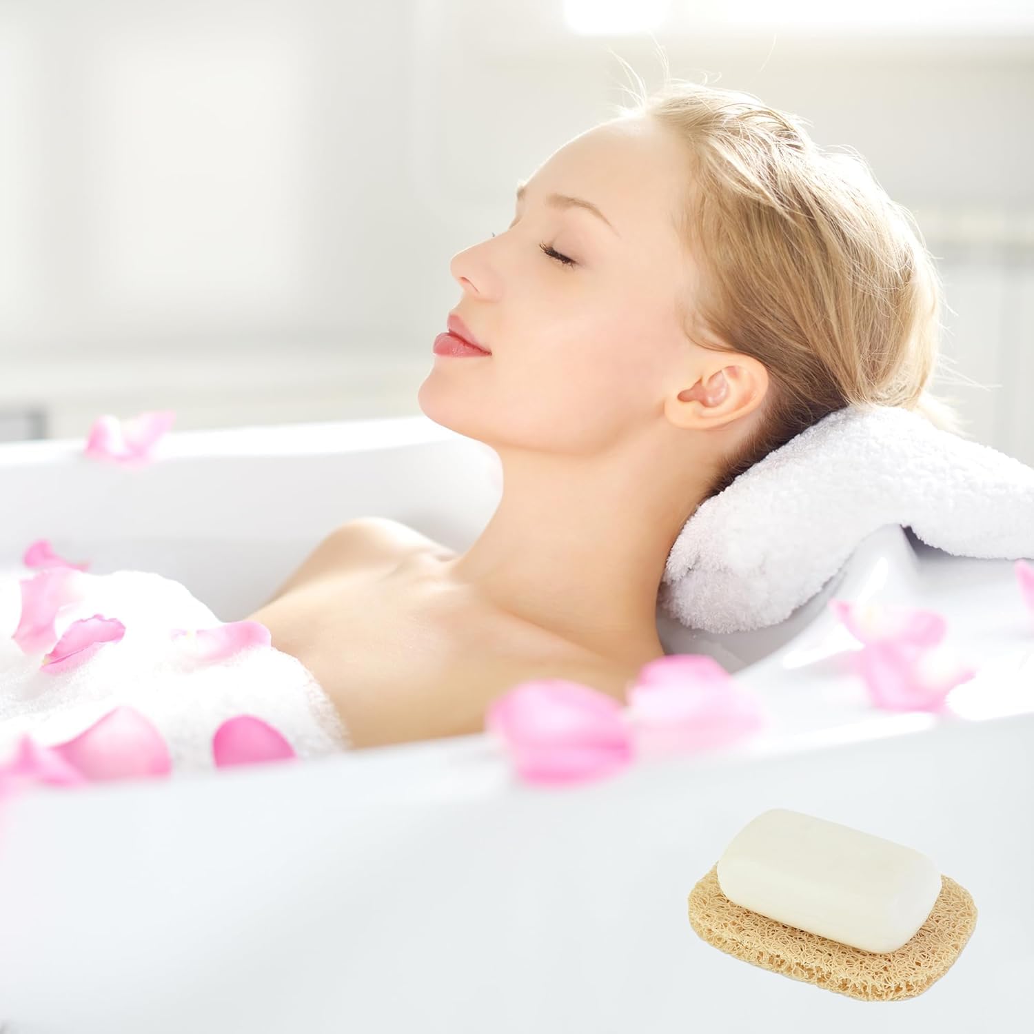 BESTOTTAM 4 Pcs Soap Lifting Pad for Bar Soap,Non-Slip Soap Saver Pads Self Draining Soap Bars Holder Pads for Kitchen Bathroom Travel Hotel Shower Cleaning Supplies (Cream) 1