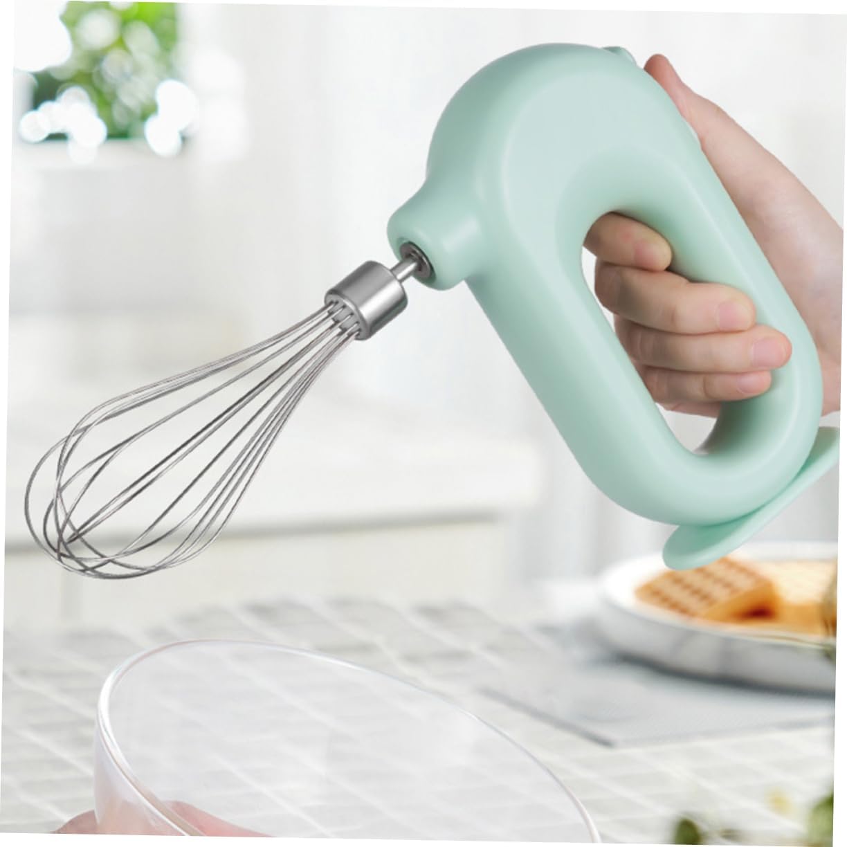 1set Handheld Electric Egg Beater Compact Portable Multi-speed Mixer for Eggs Cream Dough for Baking Hotel and Restaurant