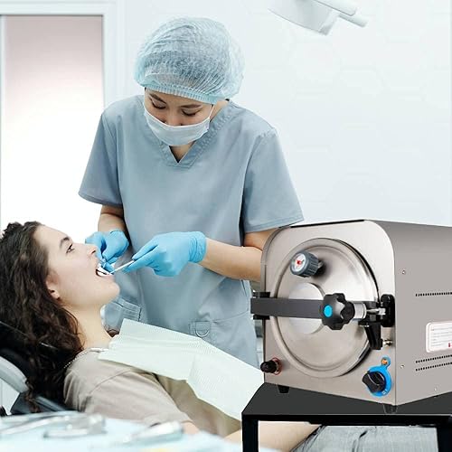 Miniatura 5 de máquina limpia del equipo de la belleza del laboratorio de vapor de la autoclave de 14L 900W con 3 bandejas