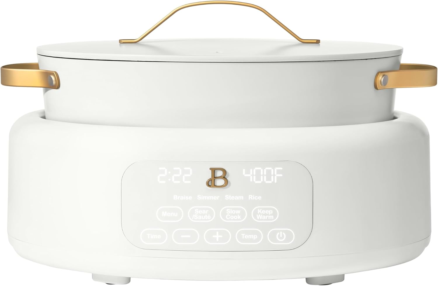 10 in 1, 6 Qt Electric Multi-Cooker, White Icing by Drew Barrymore